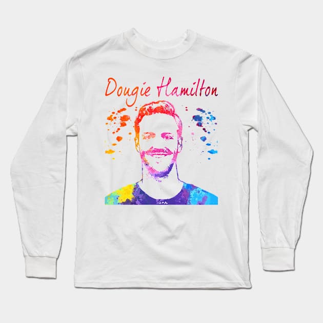 Dougie Hamilton Long Sleeve T-Shirt by Moreno Art